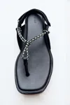 St Agni Woven Rope Sandal In Verde