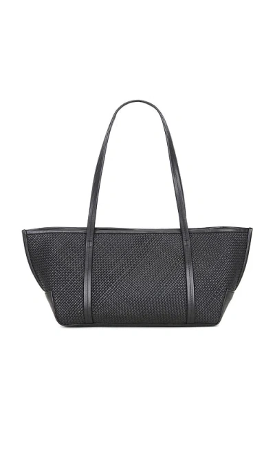 St Agni Woven Slim Bateau Tote In Brown