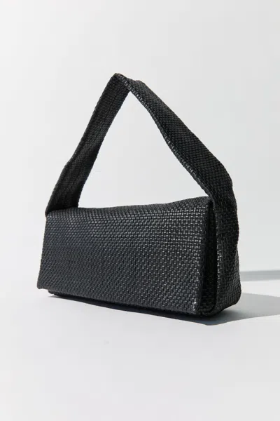 St Agni Woven Slim Satchel In Black
