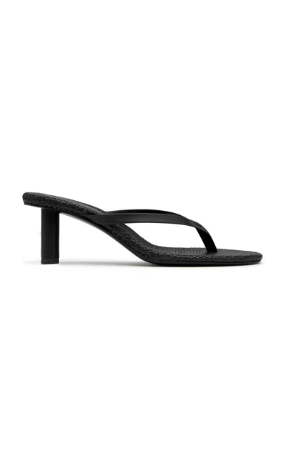 St Agni Woven Thong Heel In Black