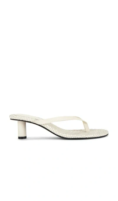 St Agni Woven Thong Heel In White