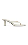 St Agni Woven Thong Heel In White