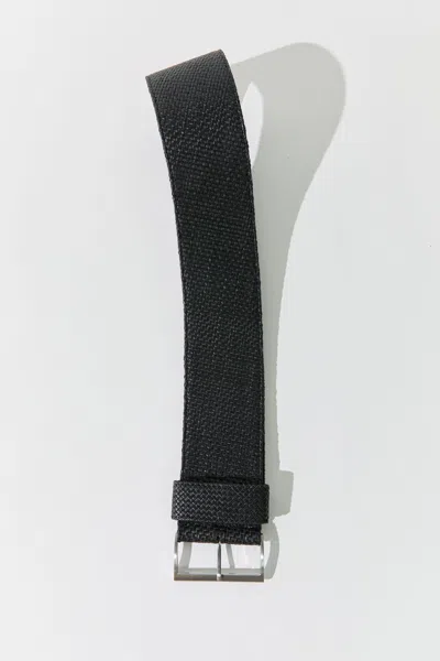 St Agni Woven Wide Belt In Black