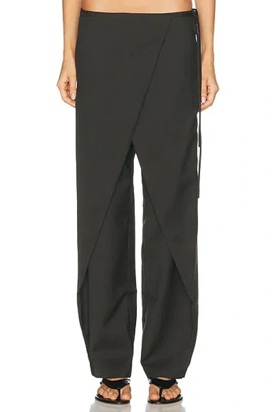 St Agni Wrap Rouleau Pant In Gray