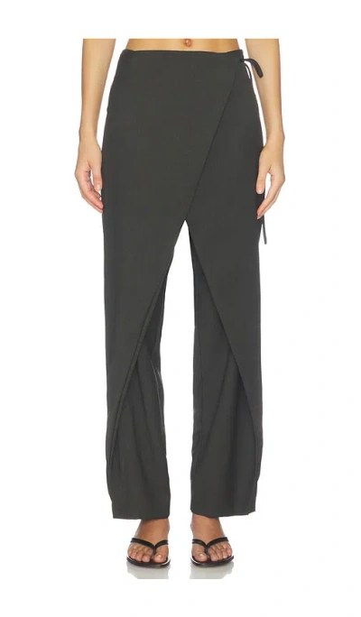 St Agni Wrap Rouleau Pants In Grey
