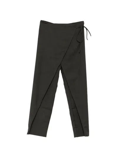 St Agni Wrap Rouleau Trousers In Black