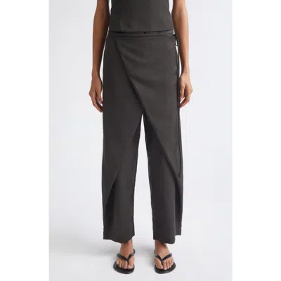 St Agni St. Agni Wrap Rouleau Wool Blend Pants In Gray
