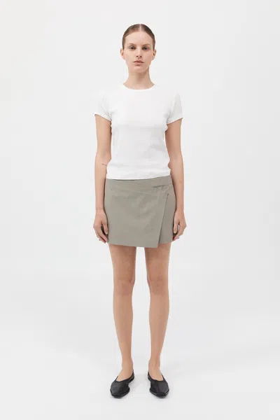 St Agni Wrap Short In Moss Grey