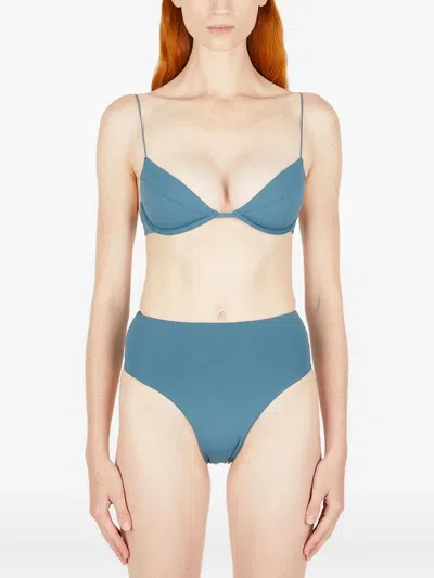 St Agni Ziah Bikini Top In Blue