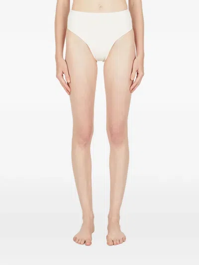 St Agni Ziah High-waisted Bikini Bottoms In Neutral
