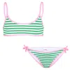 St. Barth Jaiden String Stripes Bonjour Green &amp; Pink
