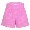 St. Barth Meave Terry Embossed Leaf Pink Girls Shorts