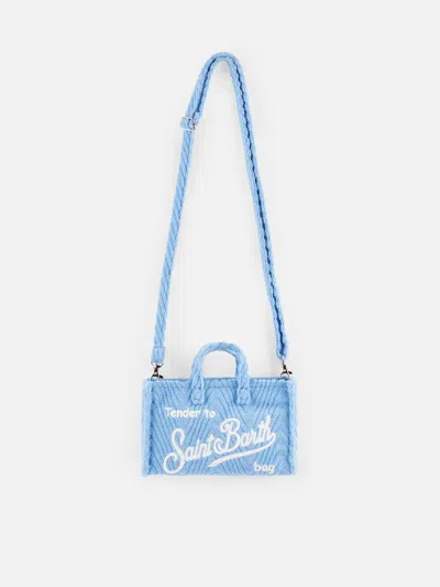 St. Barth Phone Bag Terry Embossed Curvy Blue