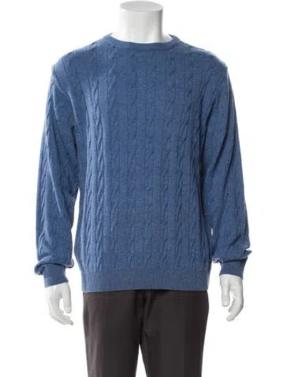 Pre-owned St. Croix Cashmere Crew Neck Pullover W/ Tags In Blue