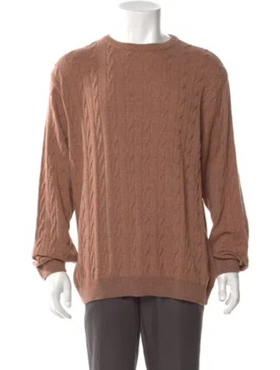 Pre-owned St. Croix Cashmere Crew Neck Pullover W/ Tags In Brown
