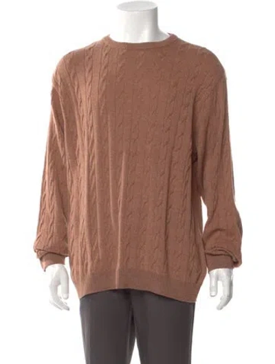 Pre-owned St. Croix Cashmere Crew Neck Pullover W/ Tags In Brown
