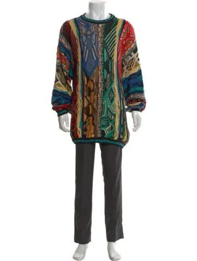 Pre-owned St. Croix Patterned Crew Neck Pullover In Multicolor