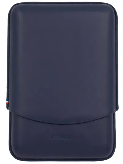 St Dupont Atelier Leather Cigar Case In Black