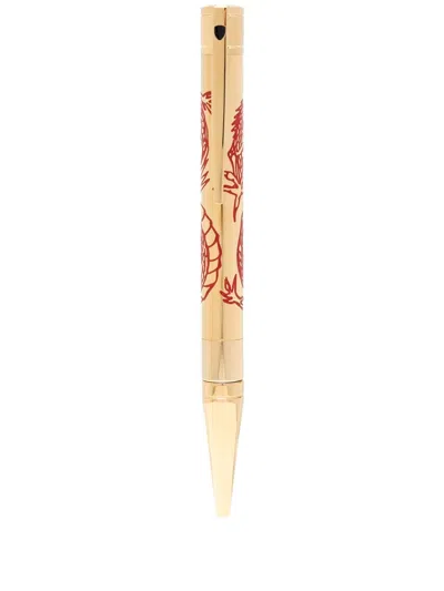 St Dupont D-initial Ballpoint Pen In Gold
