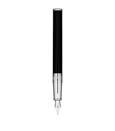 St Dupont D-initial Fountain Pen In Black