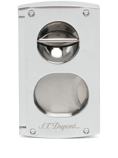 St Dupont Double-blade Cigar Cutter In Silber