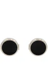 St Dupont Engraved-logo Cufflinks In Schwarz