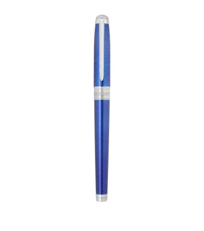 St Dupont Gulf Stream Line D Eternity Fountain Pen In Blue