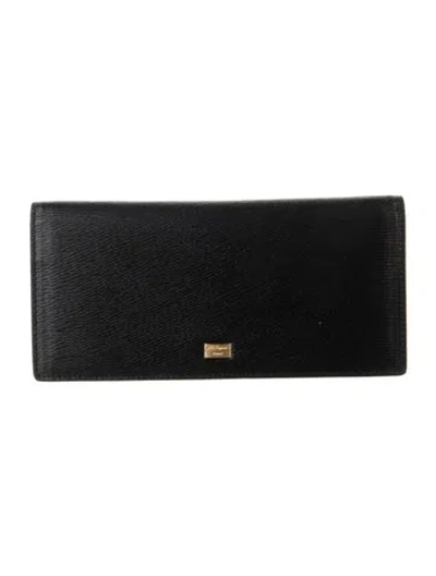 Pre-owned St Dupont Leather Bifold Wallet In Black