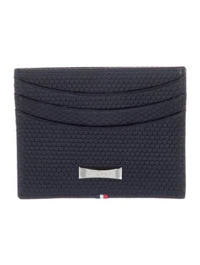 Pre-owned St Dupont Leather Card Holder In Blue