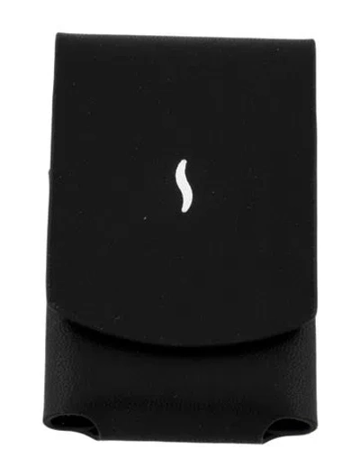Pre-owned St Dupont Leather Minijet Lighter Case In Black