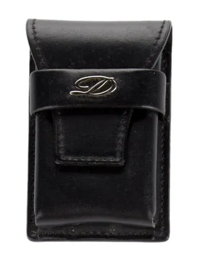 Pre-owned St Dupont Lighter Pouch In Black