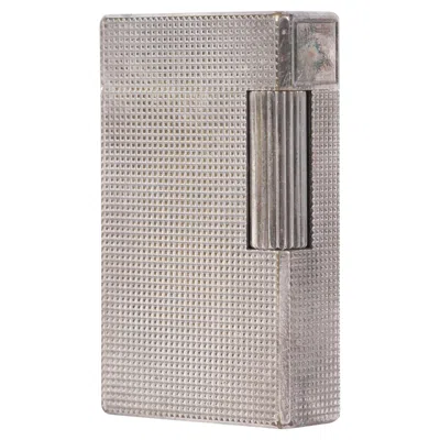 Pre-owned St Dupont Lighter "s.t. Dupont Ligne 1 Br Regular, Diamond Heads", France, 1970s In Gray