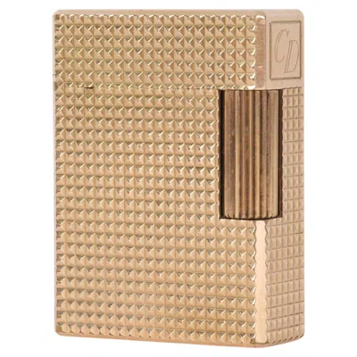 Pre-owned St Dupont Lighter "s.t. Dupont Ligne 1 Br Small, Gold Plated Diamond Heads", France, 1980s