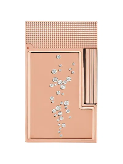 St Dupont Ligne 2 Diamond Lighter In Pink