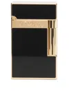 St Dupont Ligne 2 Engraved-logo Lighter In Black