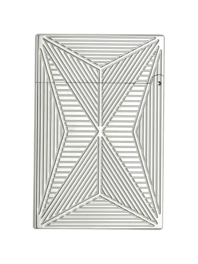 St Dupont Ligne 2 Fire X Lighter In Silver