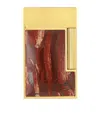 St Dupont Ligne 2 Jasper Snakeskin Lighter In Yellow