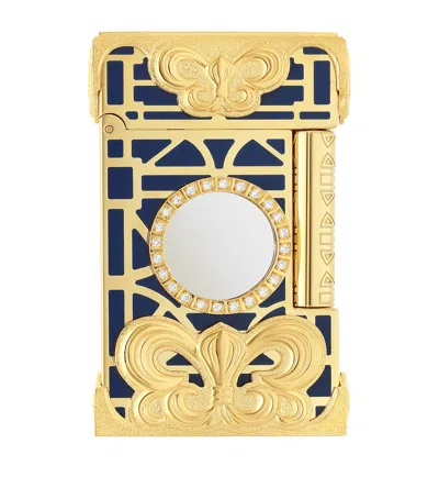 St Dupont S.t. Dupont Ligne 2 Louis Xiv Lighter In Gold