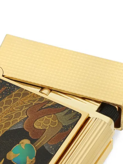St Dupont Ligne 2 Maki-e Lighter In Gold