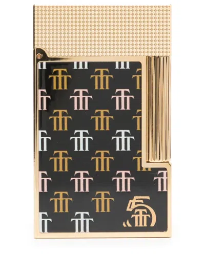 St Dupont Ligne 2 Trinidad Chrome Lighter In Gold