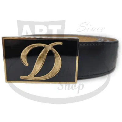 Pre-owned St Dupont S.t. Dupont Line D Heritage Belt Chinese Lacquer And Yellow Gold Finish 051210