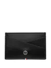 St Dupont Line D Leather Cardholder In Schwarz