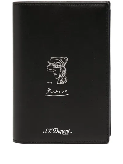 St Dupont Logo-print Notebook In Black