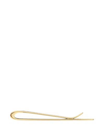 St Dupont Logo-engraved Ribbed Money Clip In Gold
