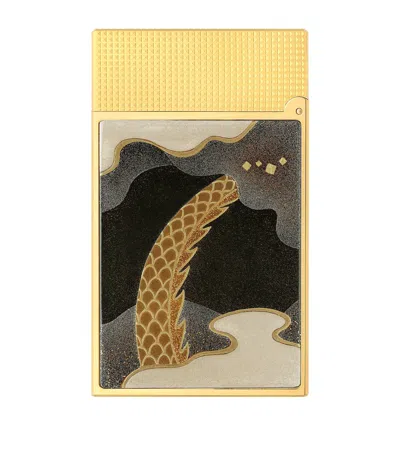 St Dupont S.t. Dupont Maki-e Dragon Ligne 2 Cling Lighter In Multi