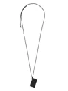St Dupont Diamond Head Lighter Necklace In Black