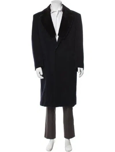 Pre-owned St Dupont Overcoat In Black