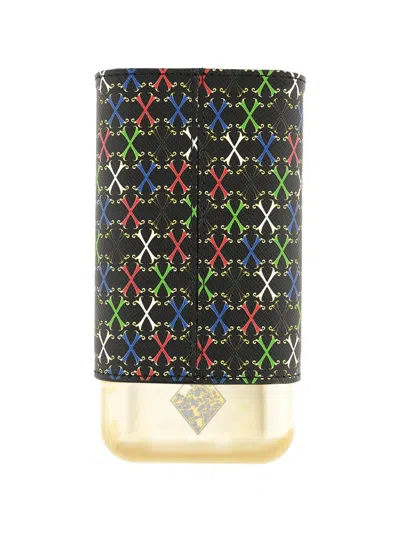 St Dupont Patterned Cigar Case In Black