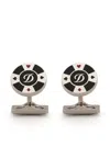 St Dupont Poker Chip Silver Cufflinks In Silver