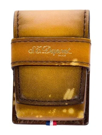 Pre-owned St Dupont Pull Throughout Airpod Case In Neutral